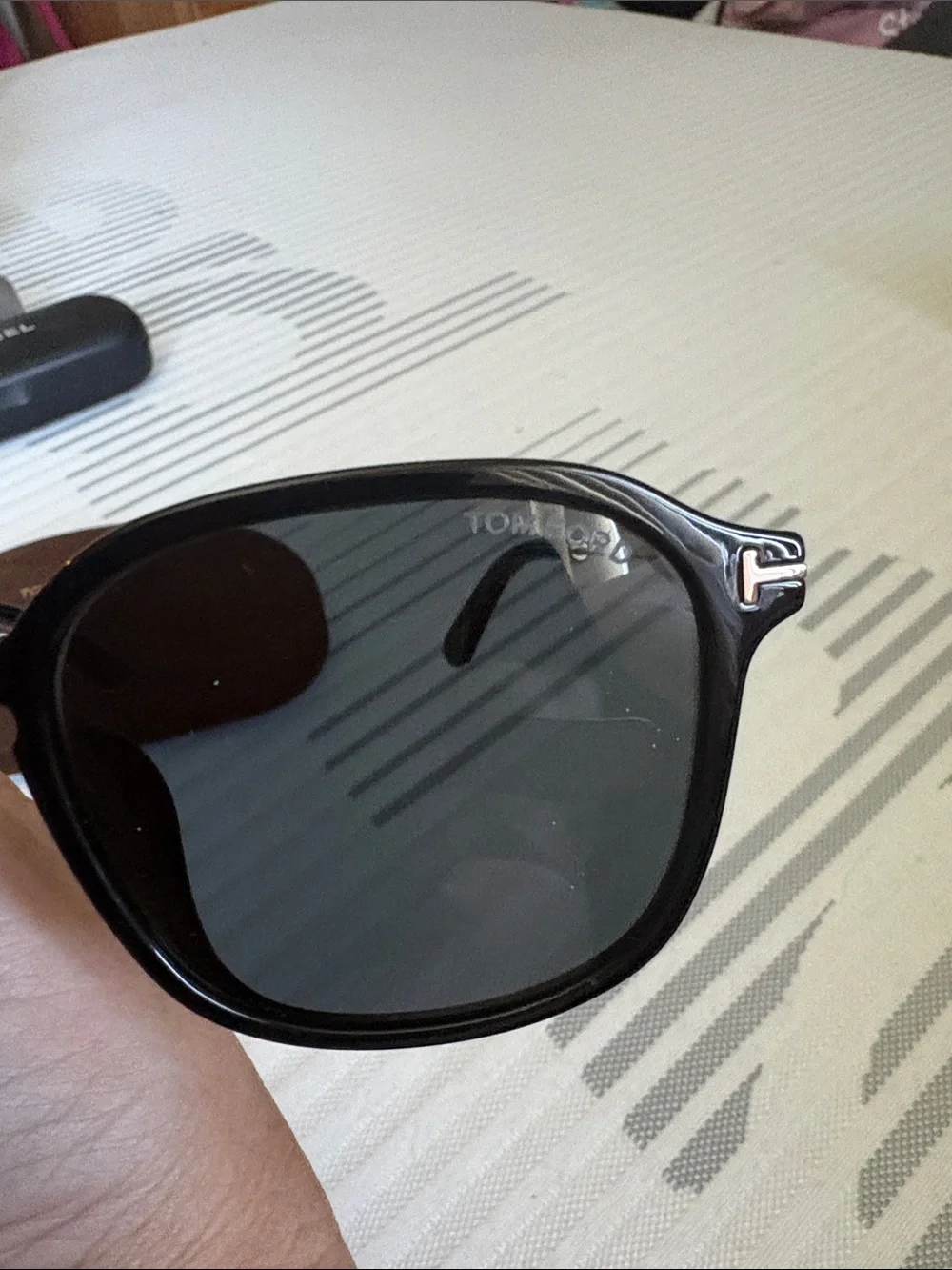 Tom Ford Black Frame Sunglasses with Dark Lenses sleek design Quiet Luxury